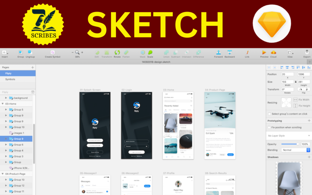 Sketch vector graphic design tool