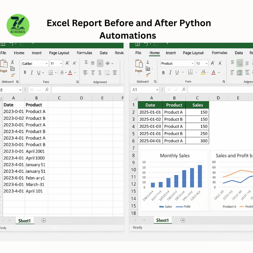 Excel report transformation with Python formatting.