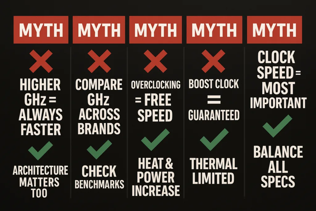Common myths about CPU clock speed debunked with clear facts and explanations